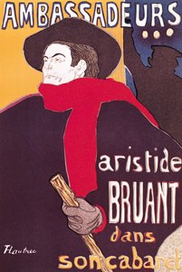 Poster advertising Aristide Bruant in his cabaret at the Ambassadeurs